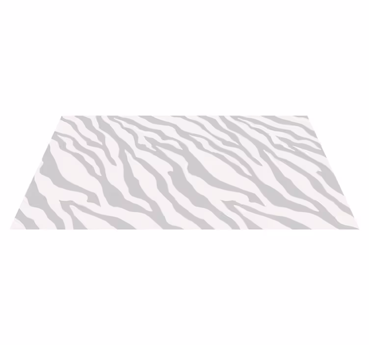 Sive zebraste črte vinilni tepih s potiskom živali - TenStickers