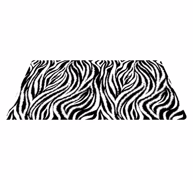 Zebra stripe print vinilni tepih z živalskim vzorcem - TenStickers