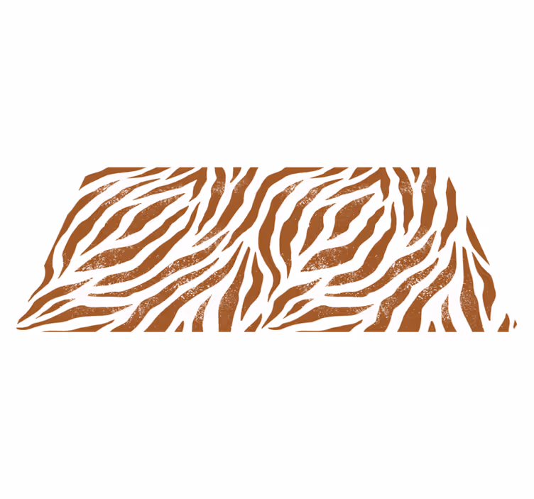 Rustikalne zebraste črte vinilni tepih s potiskom živali - TenStickers