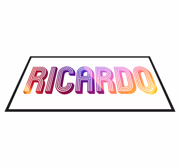 Ime po meri neon Vinilna preproga za najstnike - TenStickers