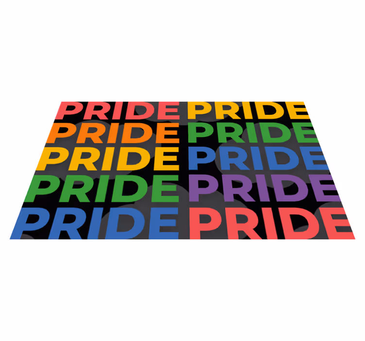Colorful pride statement vinilne preproge z napisom - TenStickers