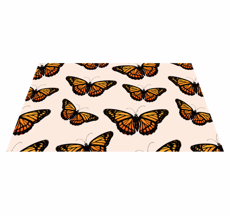 živahen motiv metulja Tepih z živalskim potiskom - TenStickers
