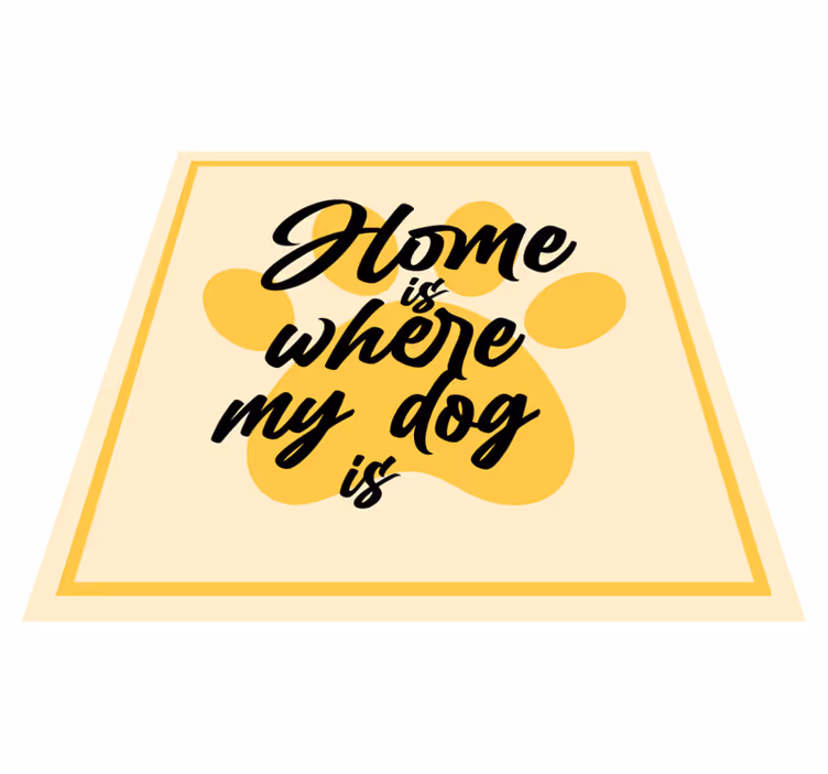 Doma, kjer je moj pes Vinilna preproga za vhod - TenStickers
