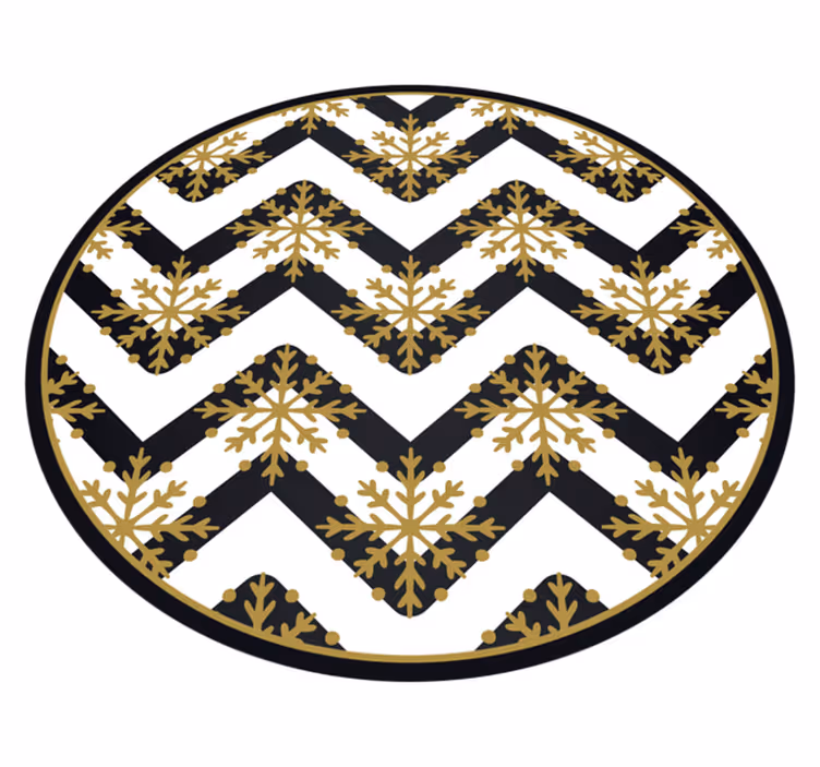 Chevron snowflake pattern božična vinilna preproga - TenStickers