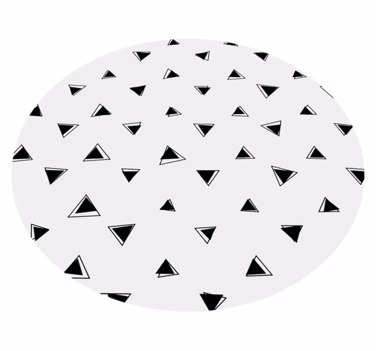 Monochrome black triangles vinilne preproge - TenStickers