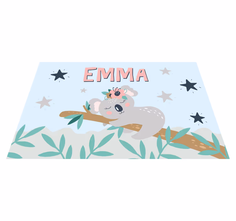 Koala noč Vinilna preproga z imeni - TenStickers