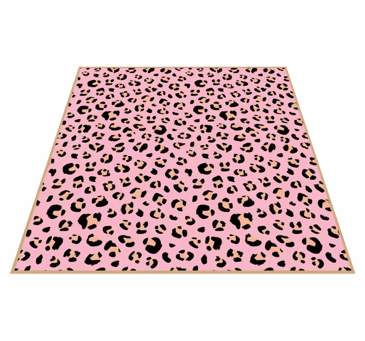 Chic pink leopard pattern vinilni tepih z vzorcem živali - TenStickers