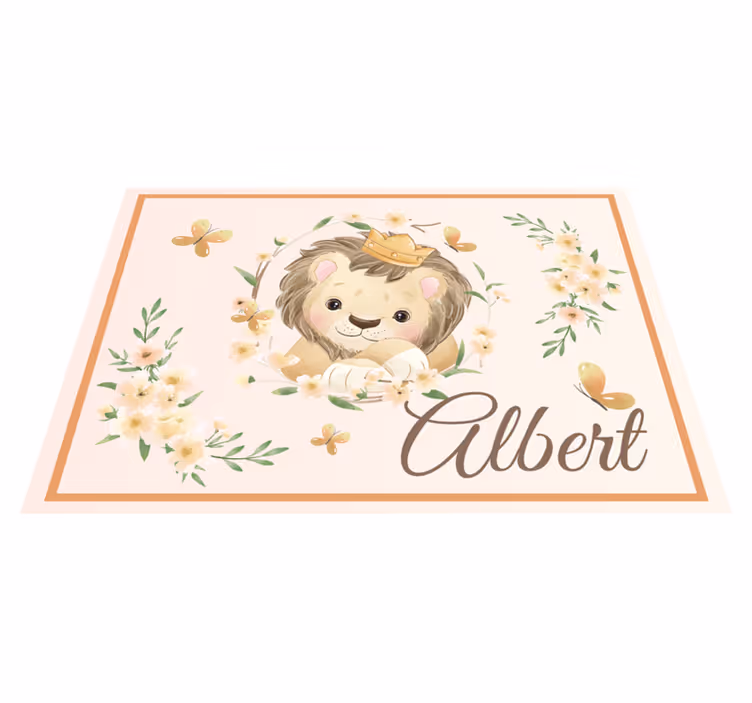 Baby lion with name in vinilne preproge drugih vzorcev - TenStickers