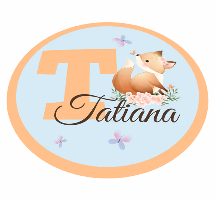 Ljubka žival lisica z imenom spalna preproga - TenStickers