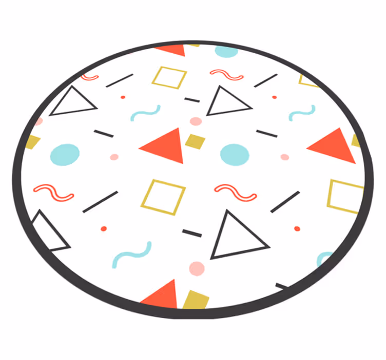 Geometric colorful shapes vinilne preproge z vzorci - TenStickers