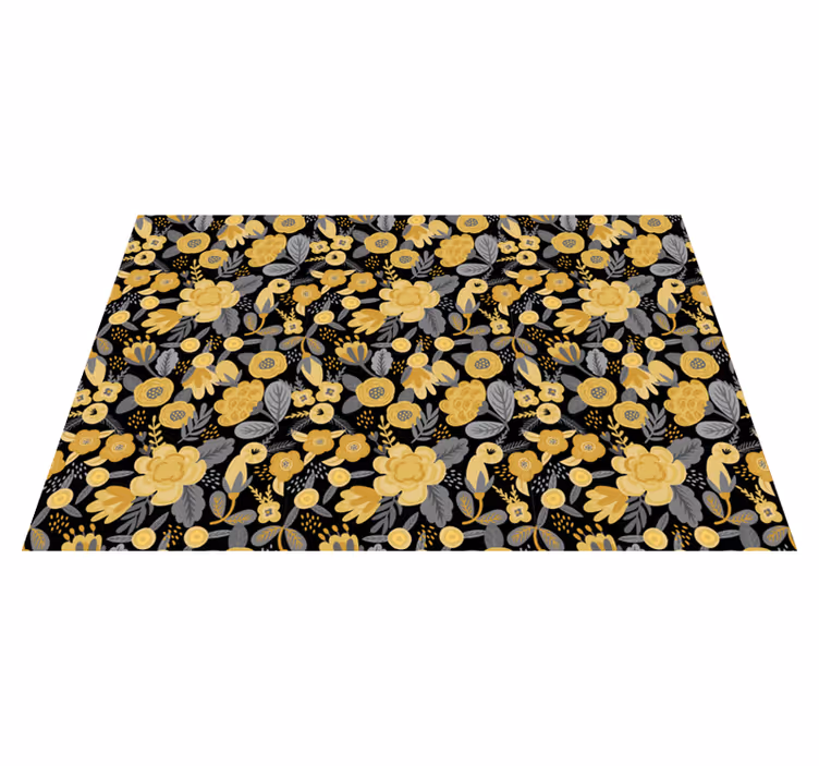 Floral print elegance naravna vinilna preproga - TenStickers