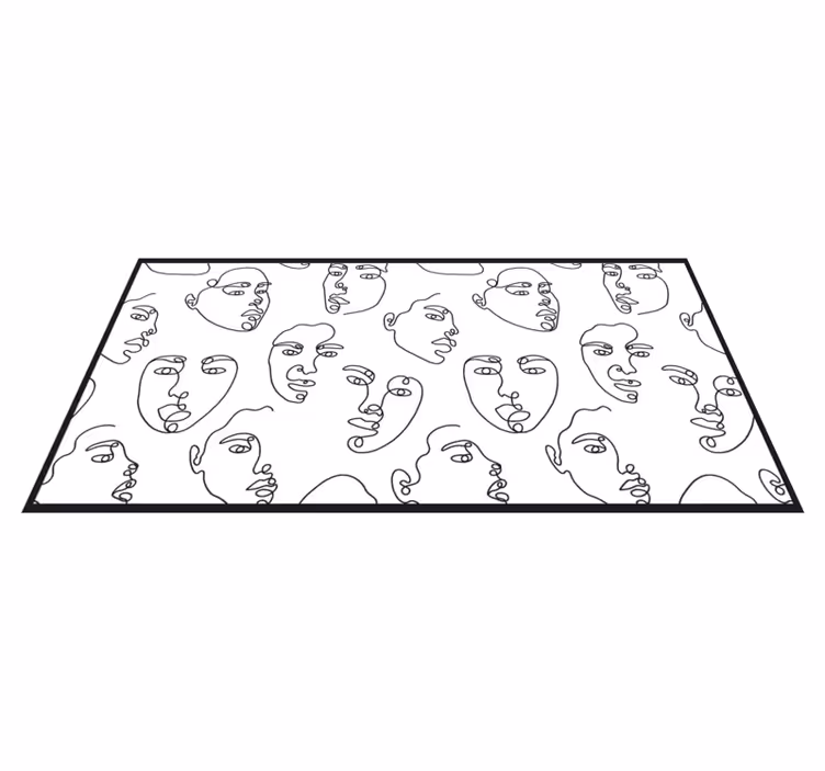Linijskih obrazov Vinilna mozaik preproga - TenStickers