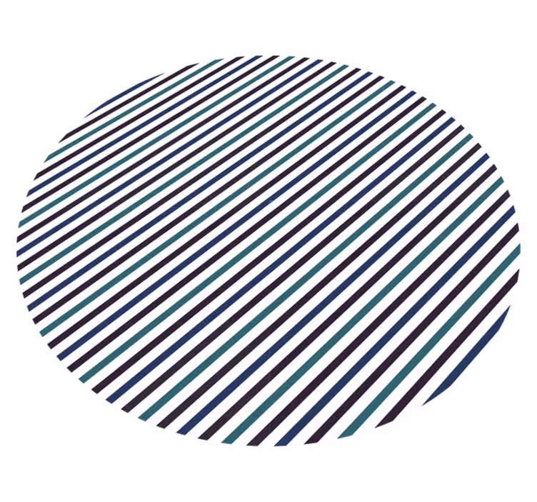 Krožna preproga z modrimi diagonalnimi črtami - TenStickers
