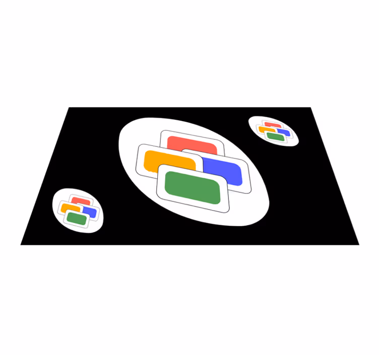 Klasična črna kartica Vinilna preproga z igre - TenStickers