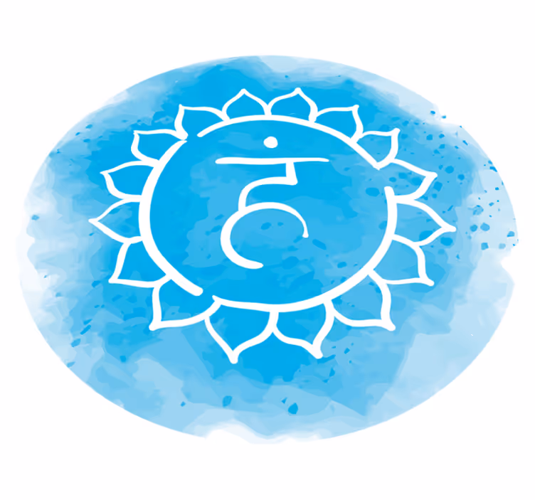 Miren modri simbol Vinilna preproga mandala - TenStickers
