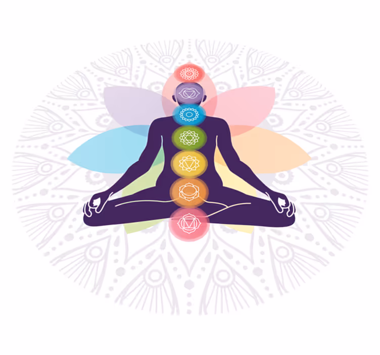 Simbol meditacije čaker Vinilna preproga mandala - TenStickers