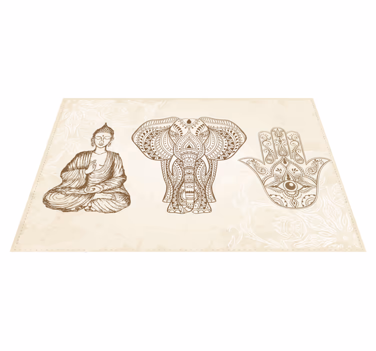 Budina slonova roka Vinilna preproga mandala - TenStickers