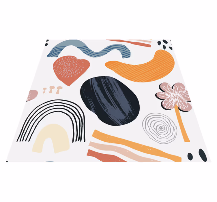 Abstract shapes ensemble sodobne vinilne preproge - TenStickers