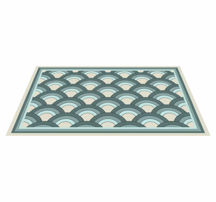 Elegantni geometrijski valovi Vinilna mozaik preproga - TenStickers