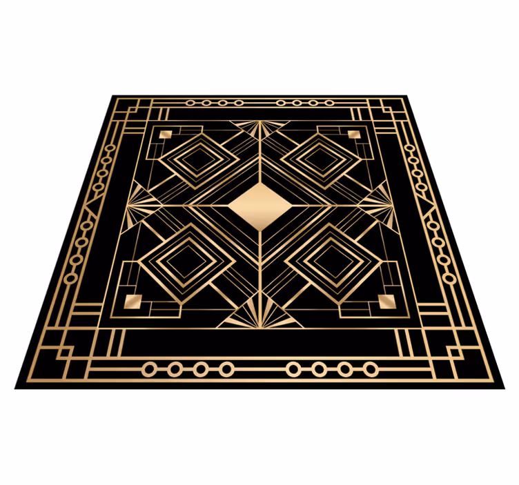 Geometric gold pattern vinilna mozaik preproga - TenStickers