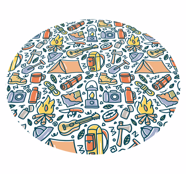 Camping adventure concept vinilna preproga za najstnike - TenStickers