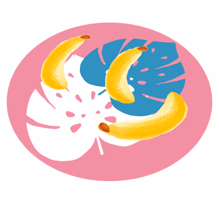 Motiv tropske banane Vinilna preproga za kuhinjo - TenStickers