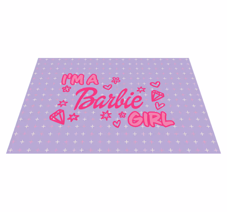 Jaz sem barbika Otroške vinilna preproga - TenStickers