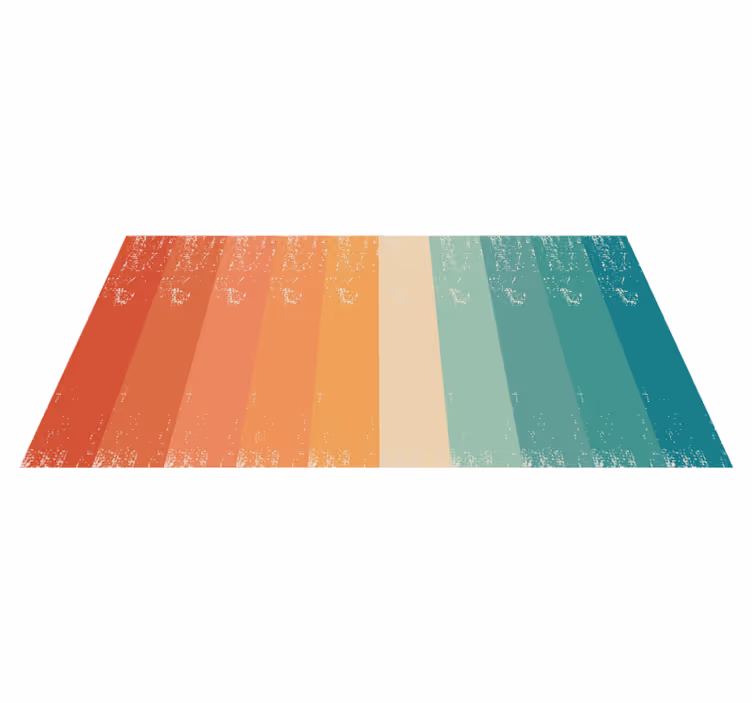 Pisane črtaste plasti minimalistična vinilna preproga - TenStickers