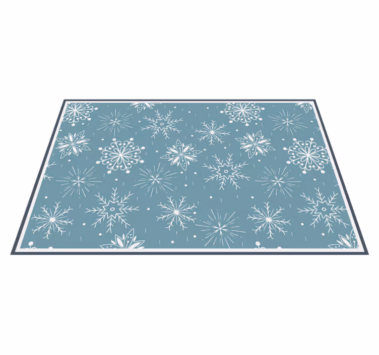 Snowflake style božična vinilna preproga - TenStickers