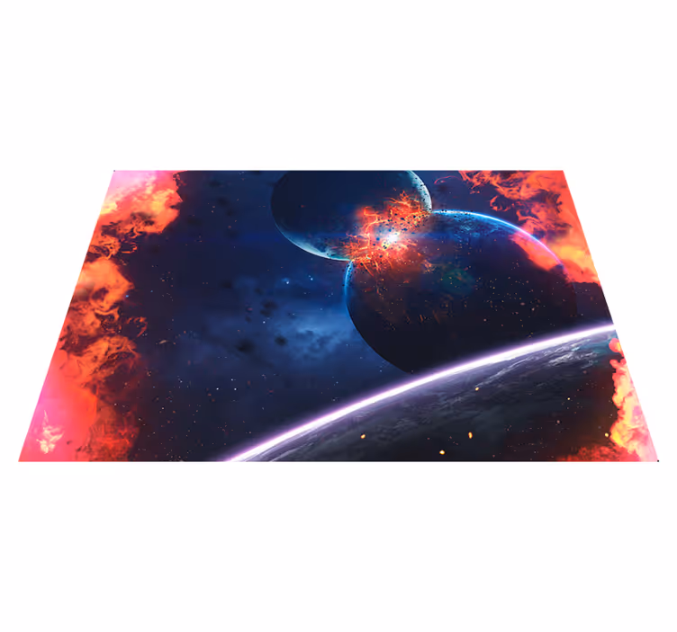 Cosmic galaxy adventure vinilna preproga z zvezdami - TenStickers