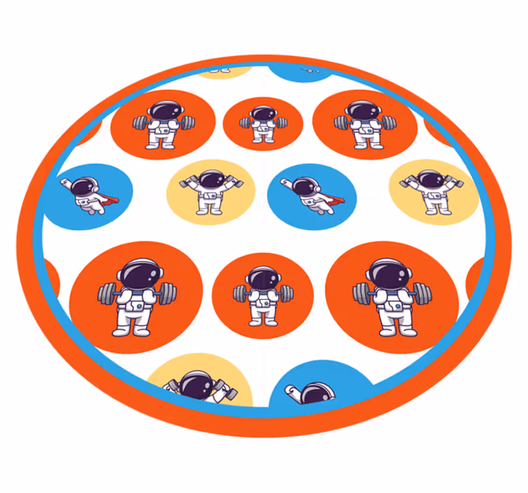 Astronaut fitness vinilne preproge v različnih vzorcih - TenStickers