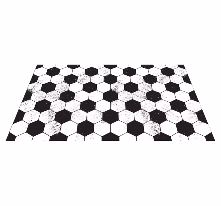 Black and white hexagonal vinilne preproge - TenStickers