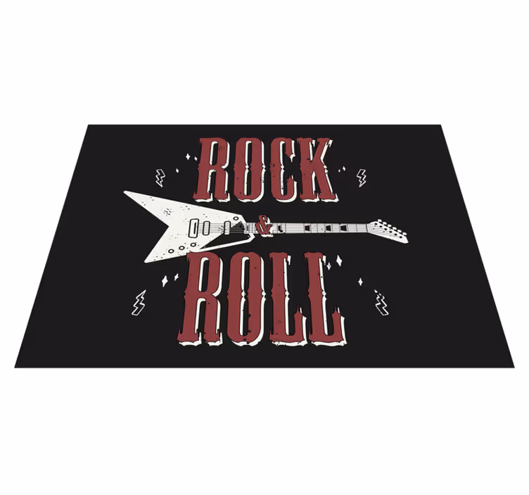 Rock n' roll preproga za spalnico s kitaro - TenStickers