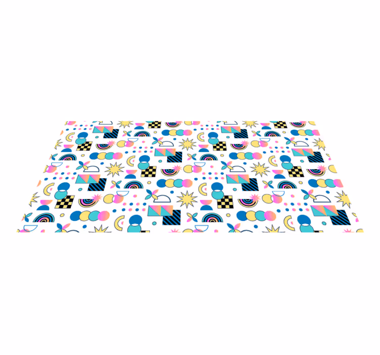 živahni elementi Vinilne preproge z geometrijskimi vzorci - TenStickers