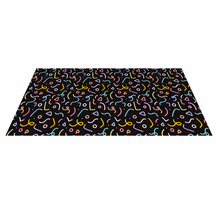 Colorful abstract swirls vinilne preproge z vzorci - TenStickers