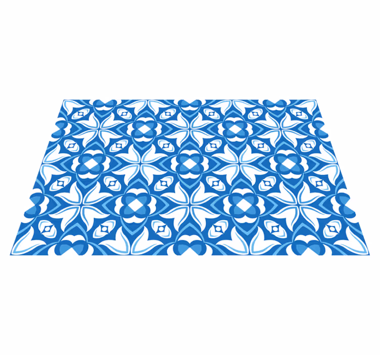 Azure blossom motif vinilna talna obloga ploščice - TenStickers