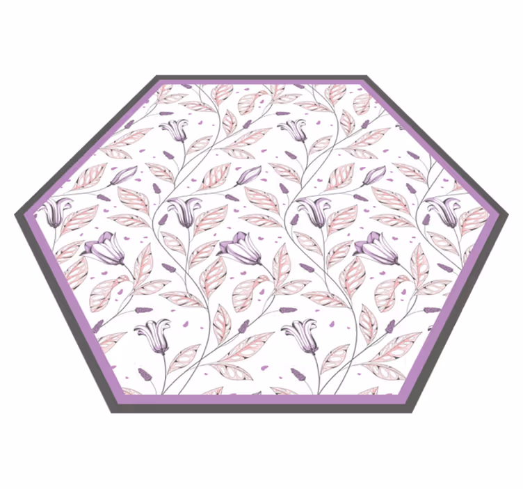 Graceful botanical component cvetlična vinilna preproga - TenStickers