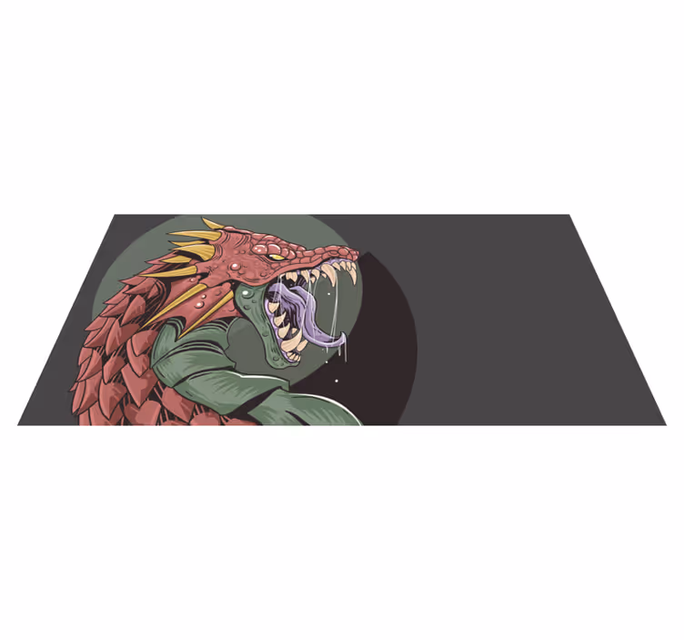 Ilustracija zmajeve glave Vinilna preproga za najstnike - TenStickers