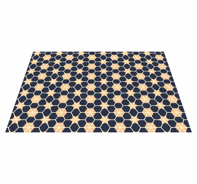 Hexagon star pattern vinilne preproge z vzorci - TenStickers