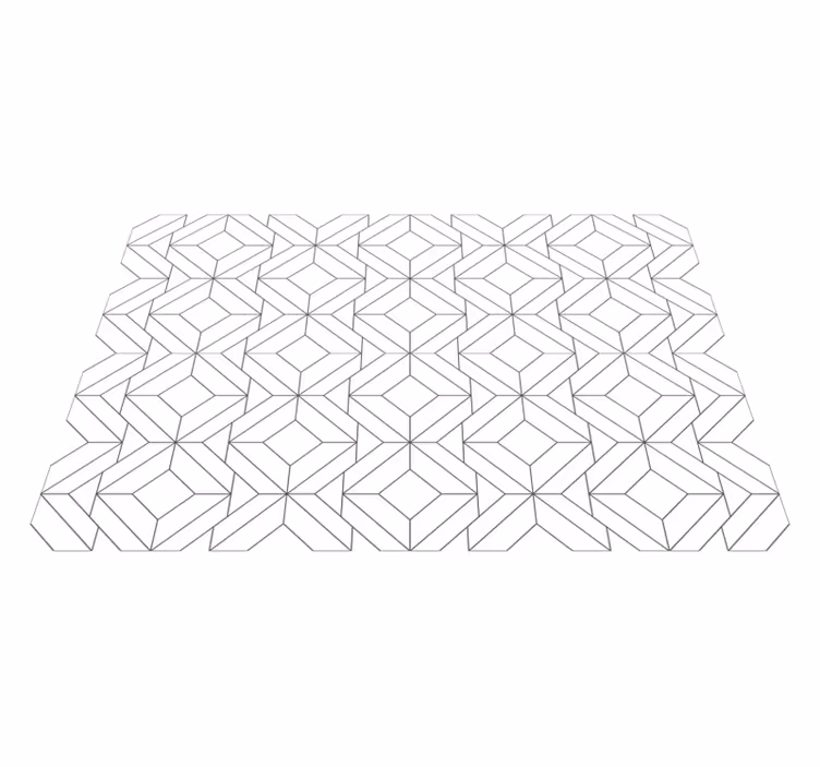 Beli vzorec Vinilne preproge z geometrijskimi vzorci - TenStickers