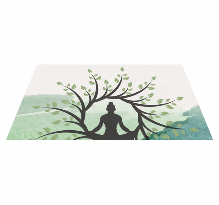 Oblikovanje drevesa za meditacijo Naravne vinilnea preproga - TenStickers