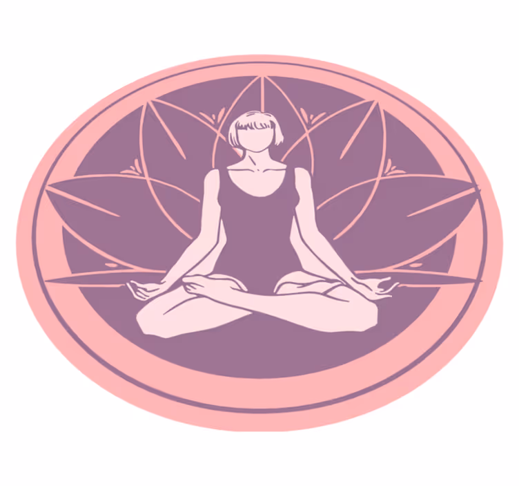 Lotusov cvet meditacija umetniška vintage preproga - TenStickers