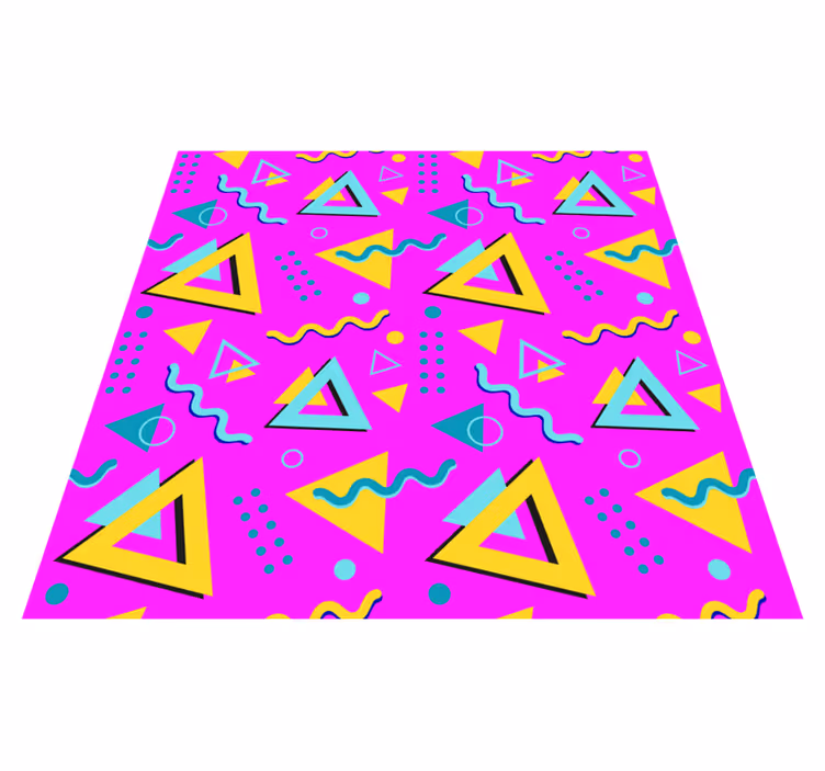 1980s memphis pattern vinilne preproge z vzorci - TenStickers