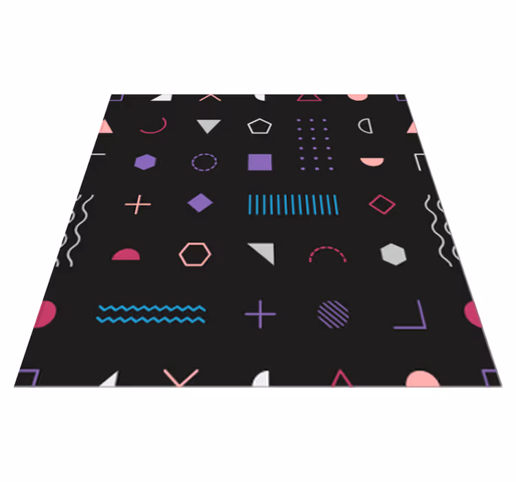 Playful shapes display vinilne preproge z vzorci - TenStickers