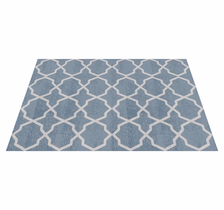Geometric blue motif vinilna talna obloga ploščice - TenStickers