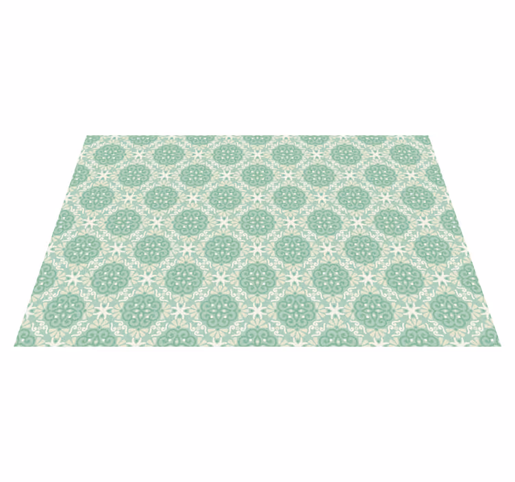 Intricate green pattern vinilna talna obloga - TenStickers