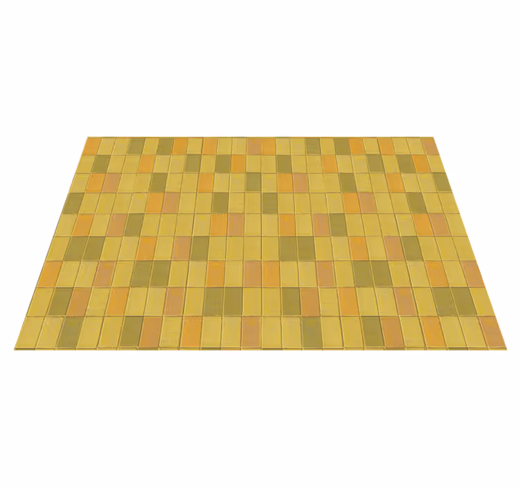 Yellow mosaic arrangement vinilna talna obloga - TenStickers