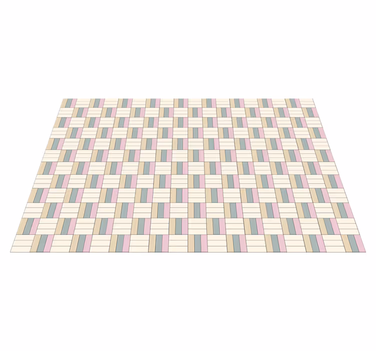 Tkani barvni bloki Vinilne preproge z geometrijskimi vzorci - TenStickers