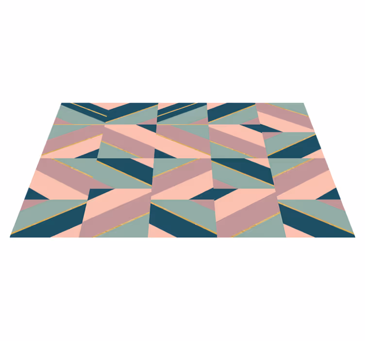 Geometrijski pastelni vzorec sodobne vinilne preproge - TenStickers