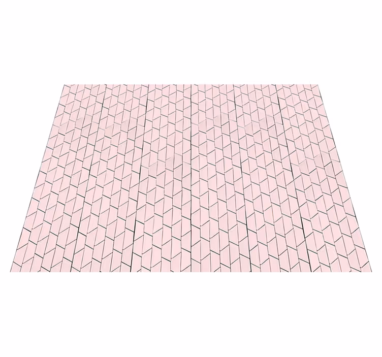 Pink geometric style vinilna talna obloga ploščice - TenStickers